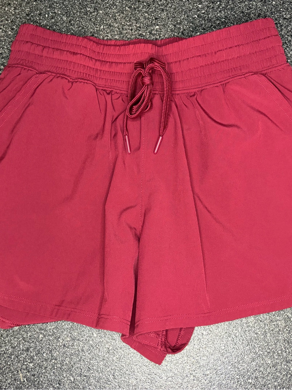 Women’s Athletic Drawstring Shorts - Red